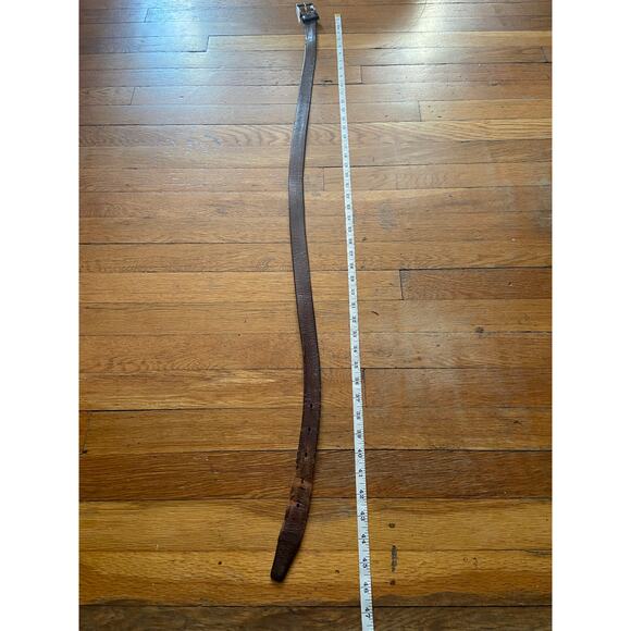 BACHRACH Brown Seriously Distressed Leather Belt Mens sz 40/42 - Picture 11 of 11